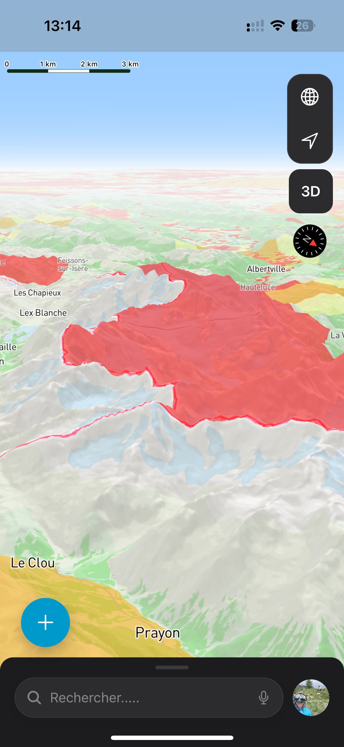 Carte 3D mondiale DroneCJ affichant les restrictions drone et zones UAS